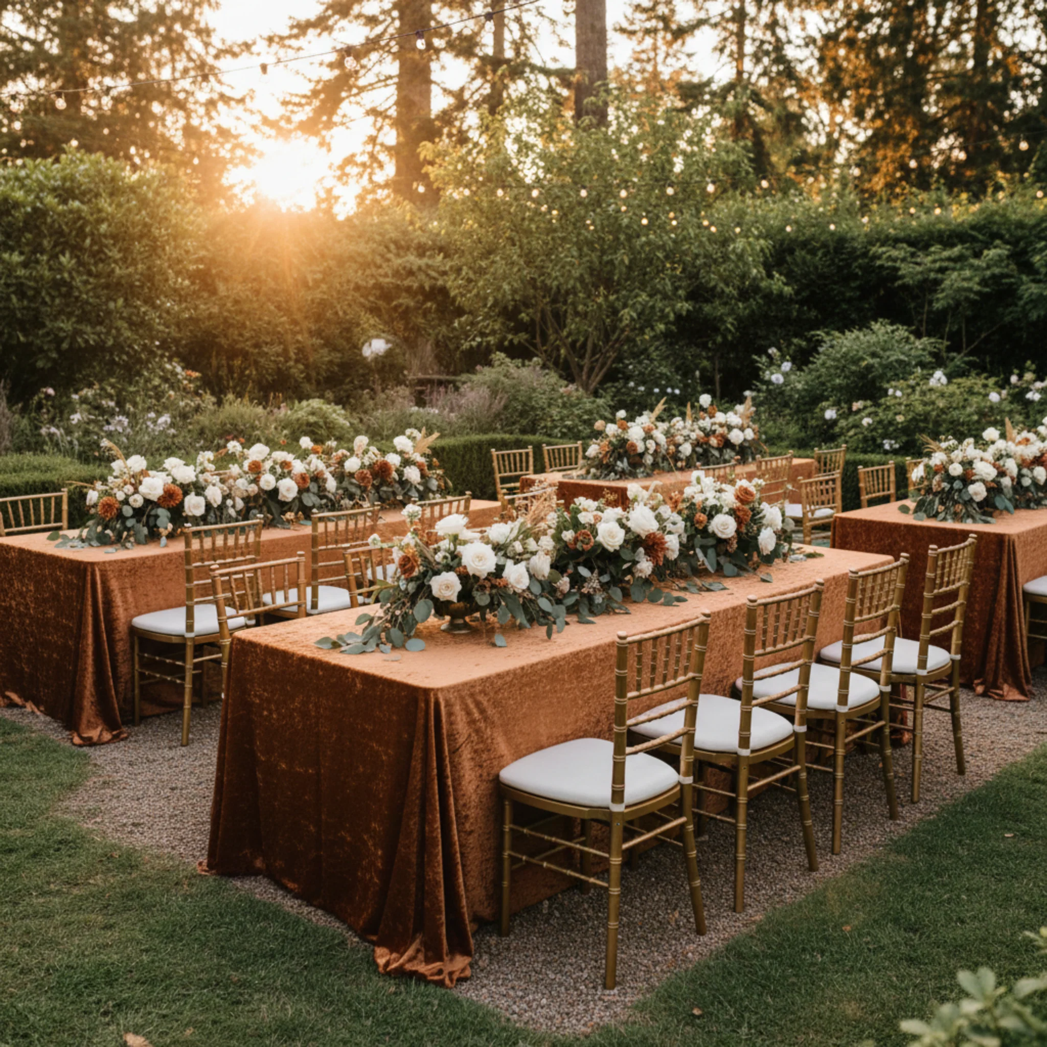 Velvet 90"x132" Rectangular Tablecloth - Terracotta - Image 13