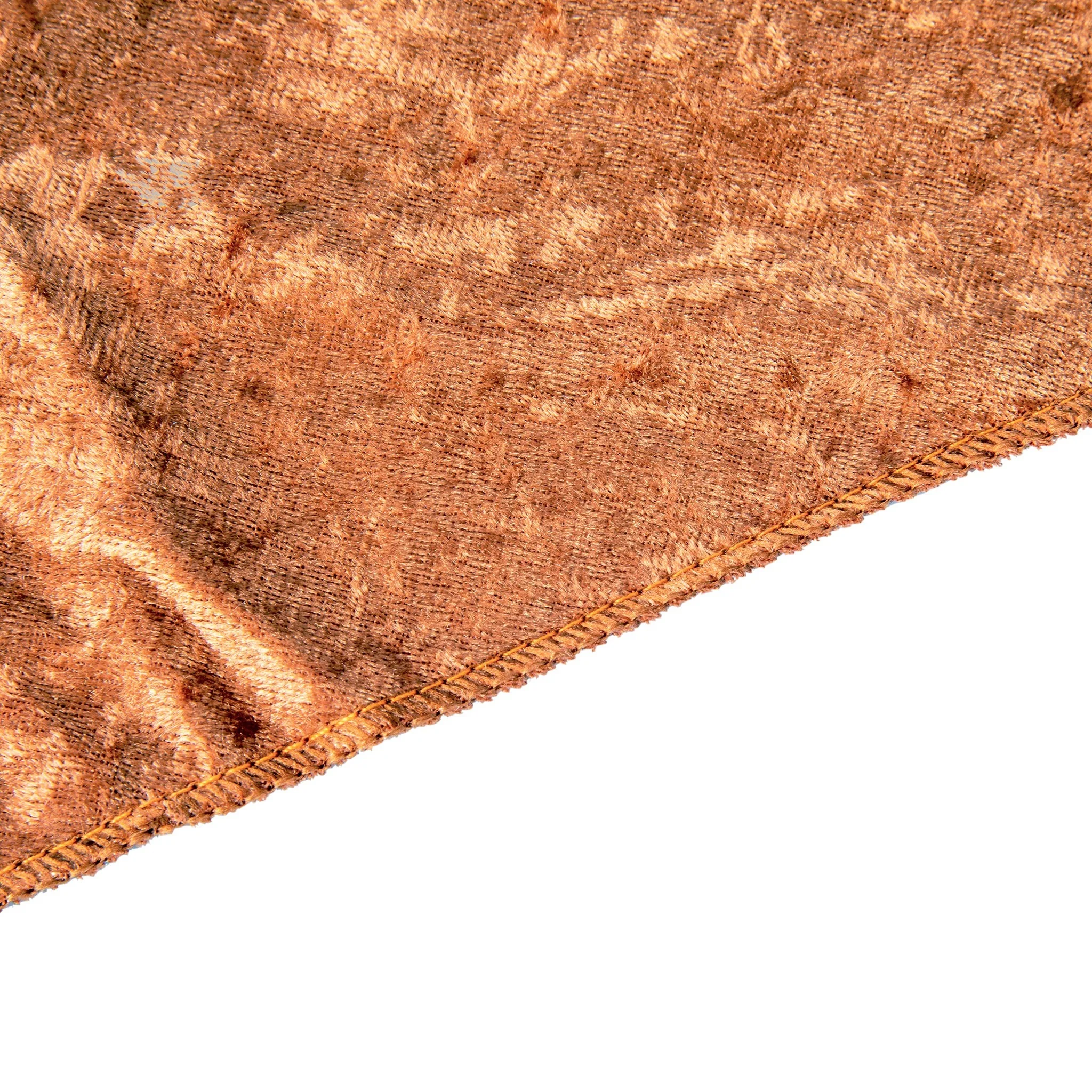 Velvet 90"x132" Rectangular Tablecloth - Terracotta - Image 9