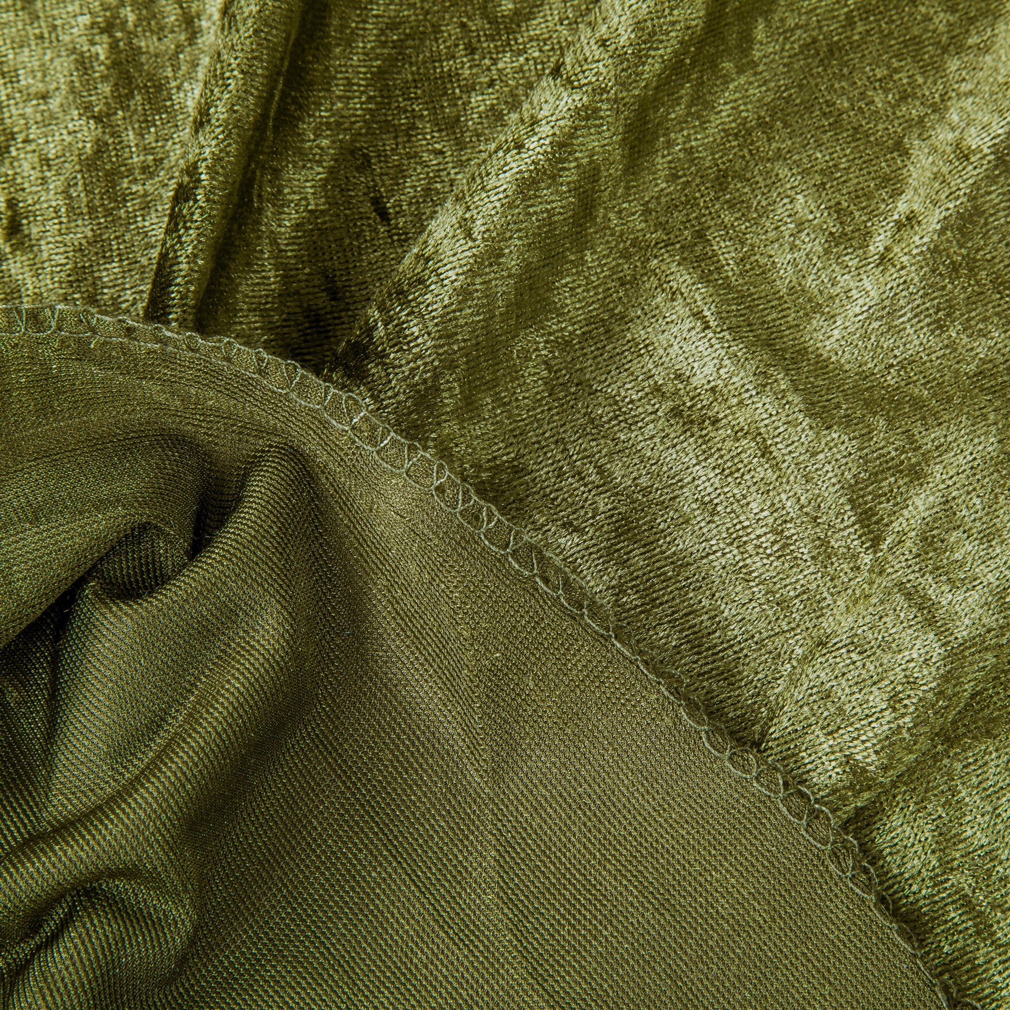 Velvet 90"x156" Rectangular Tablecloth - Olive Green - Image 8