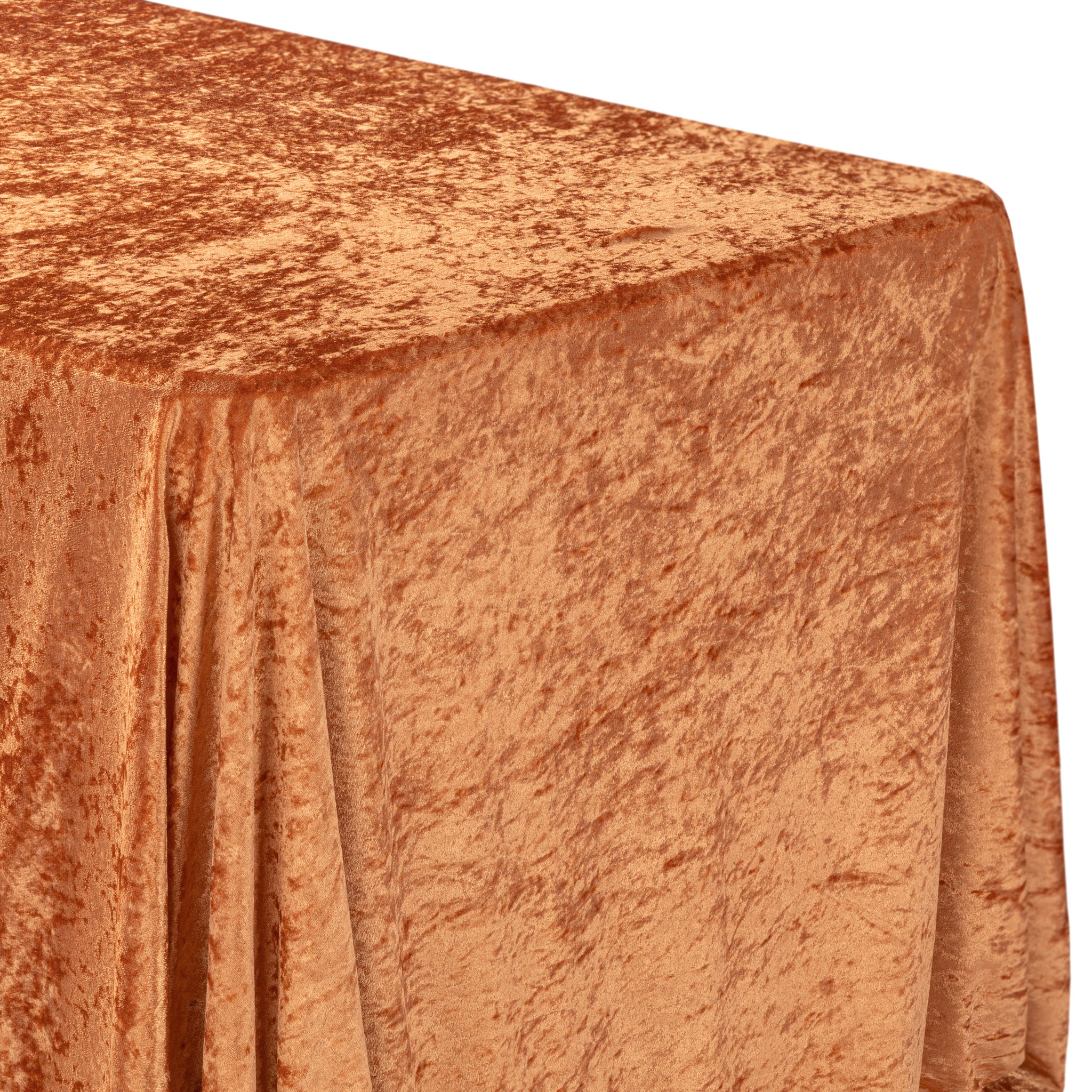 Velvet 90"x156" Rectangular Tablecloth - Rust - Image 2
