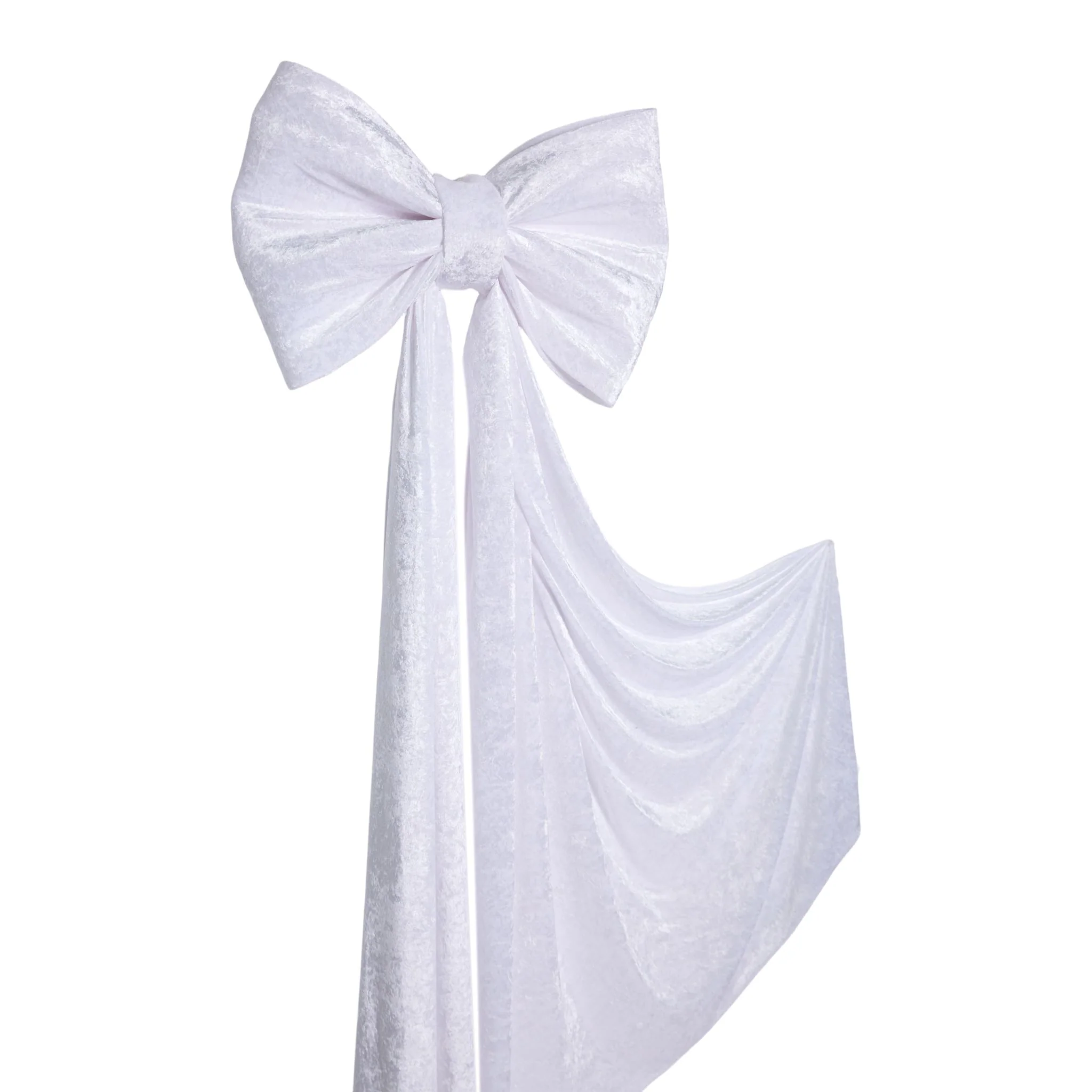 Velvet Giant Fabric Bow for Backdrop - White - Image 8