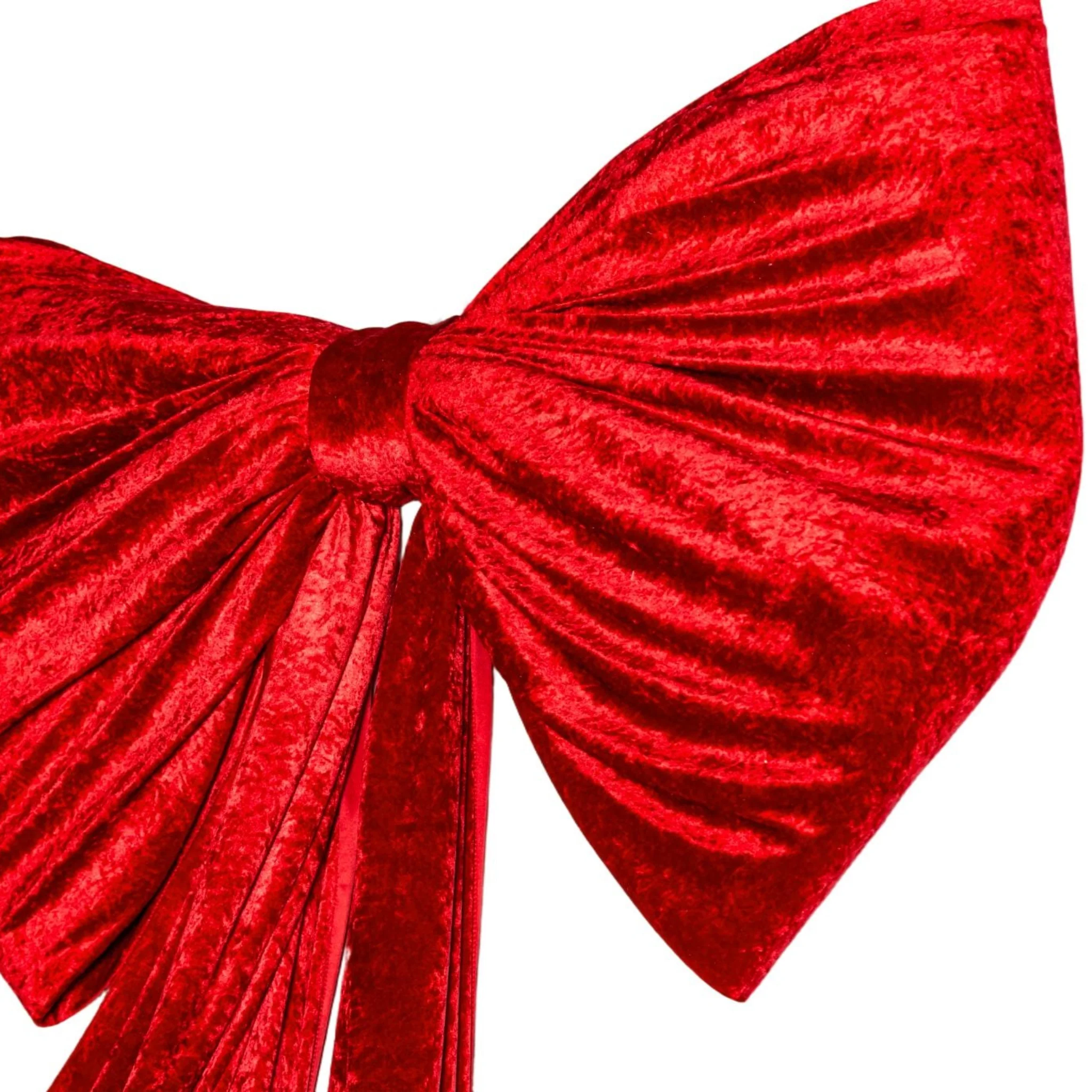 XL Velvet Giant Fabric Bow for Backdrop - Apple Red - Image 3