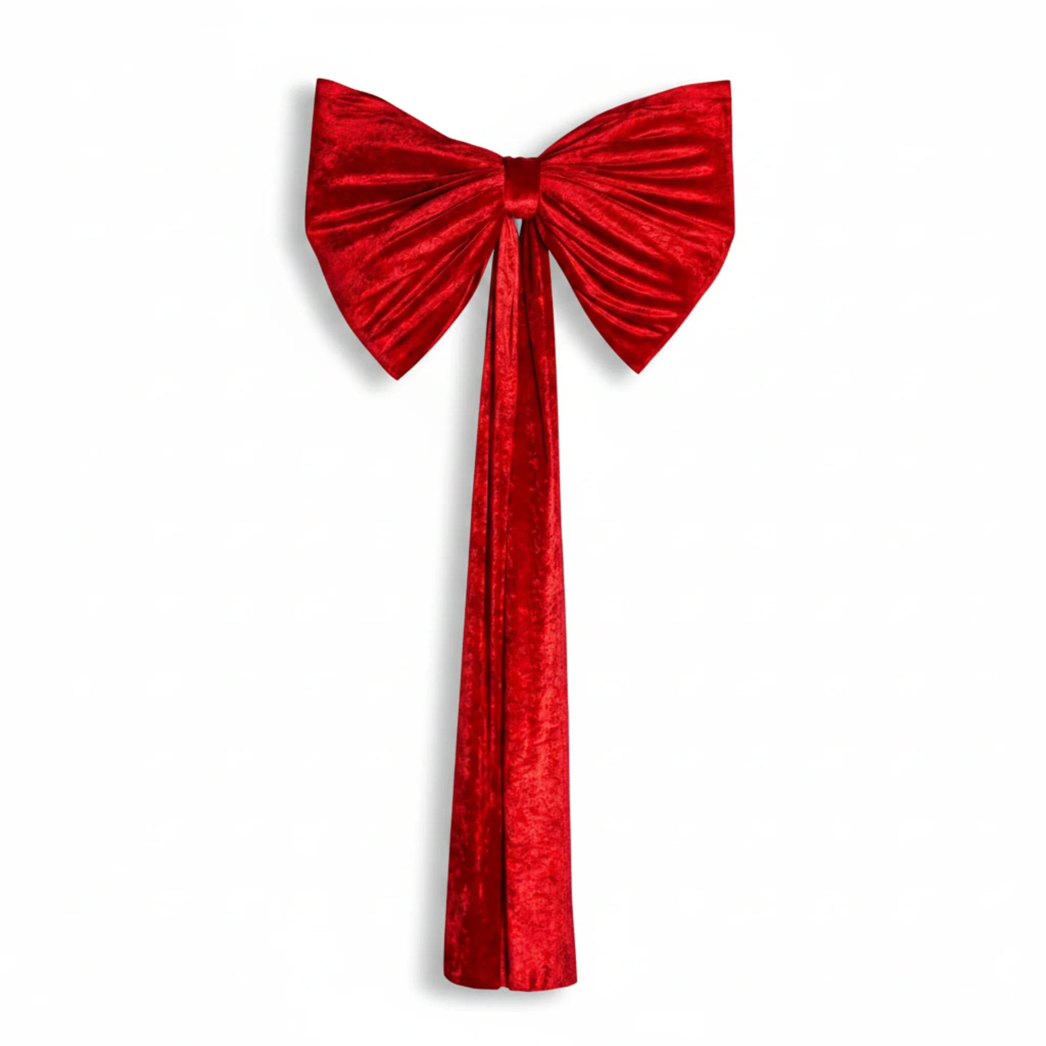 XL Velvet Giant Fabric Bow for Backdrop - Apple Red - Image 5