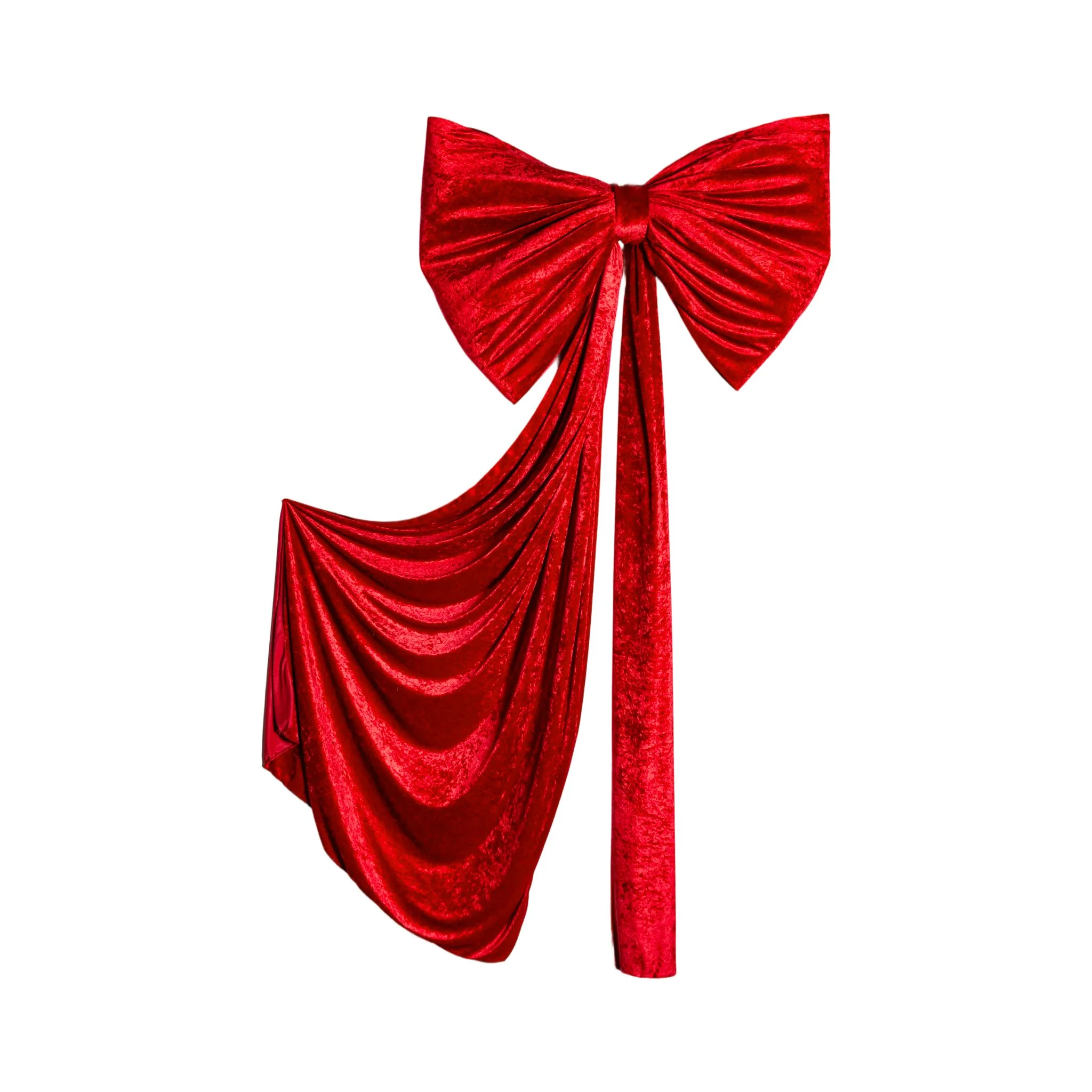 XL Velvet Giant Fabric Bow for Backdrop - Apple Red - Image 6