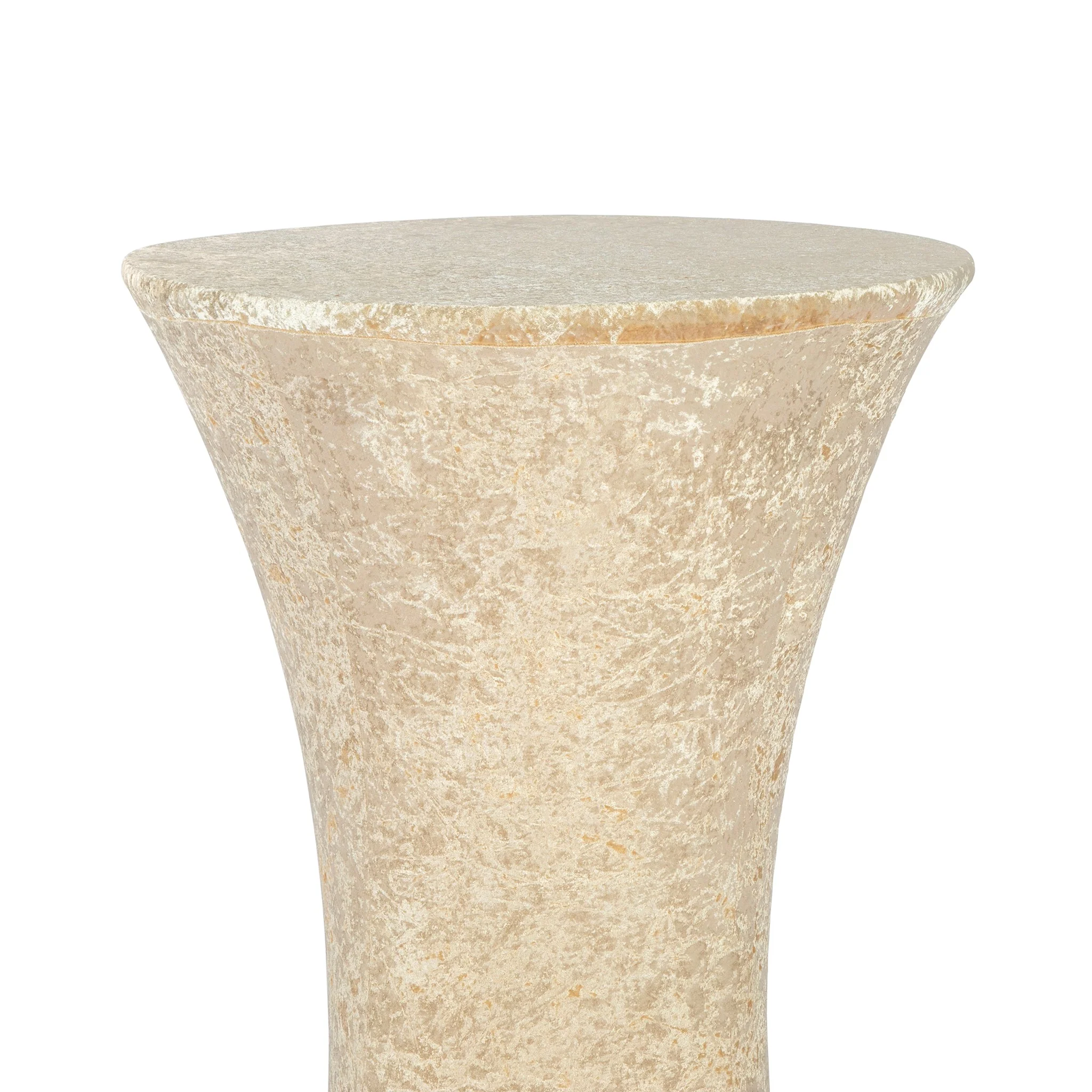 Velvet Spandex Cocktail Table Cover 32" Round - Champagne - Image 5