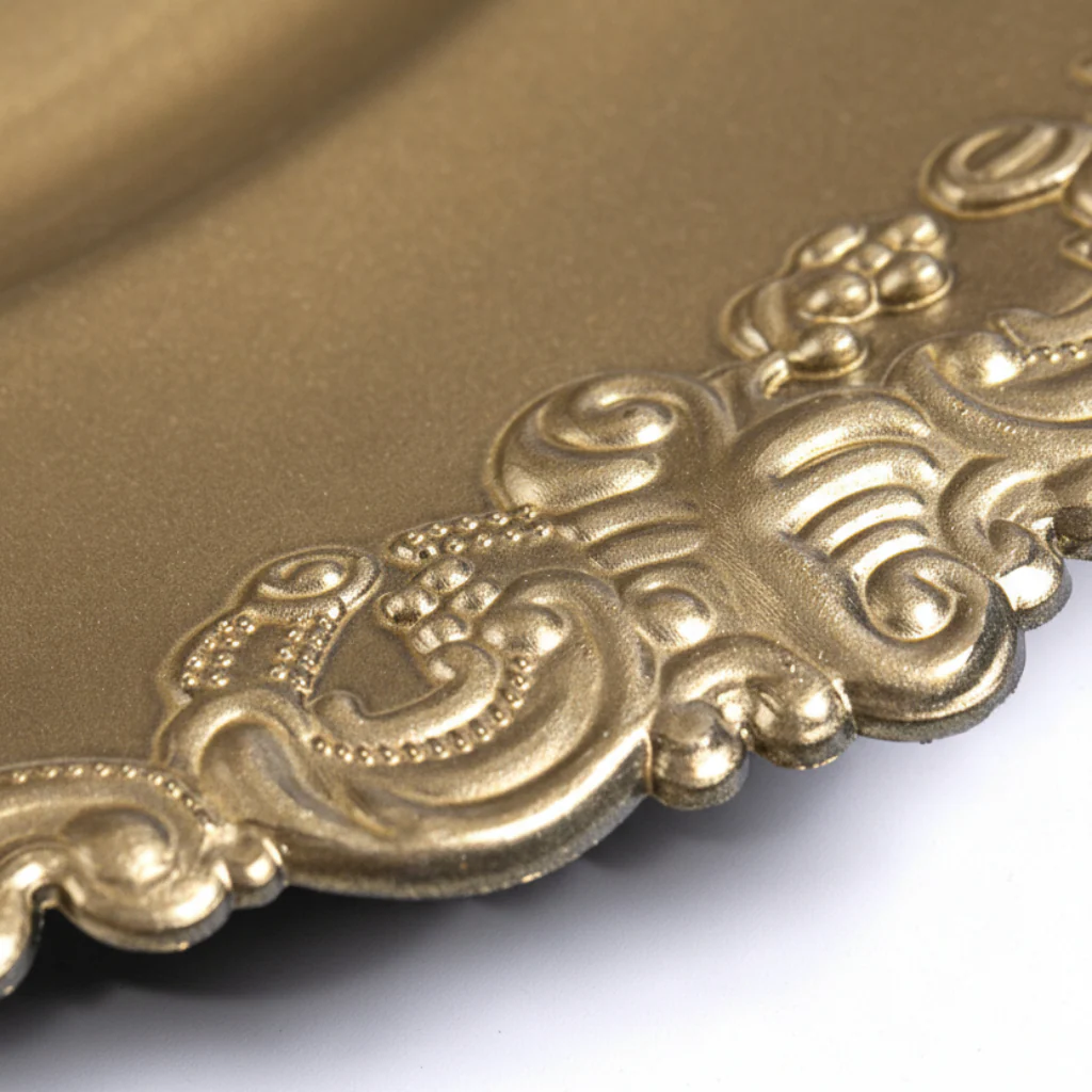 Vintage Round Charger Plate - Champagne - Image 5