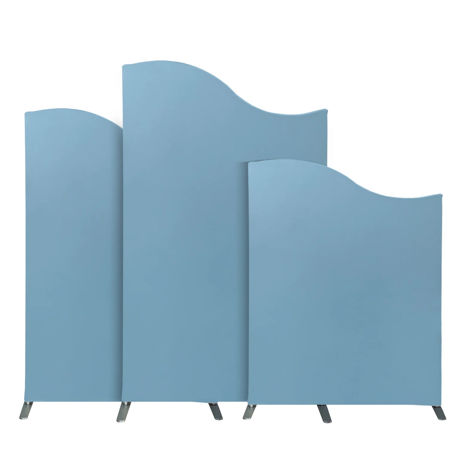 Spandex Arch Covers for Heavy Duty Wave Frame Backdrop 3pc/set - Baby Blue