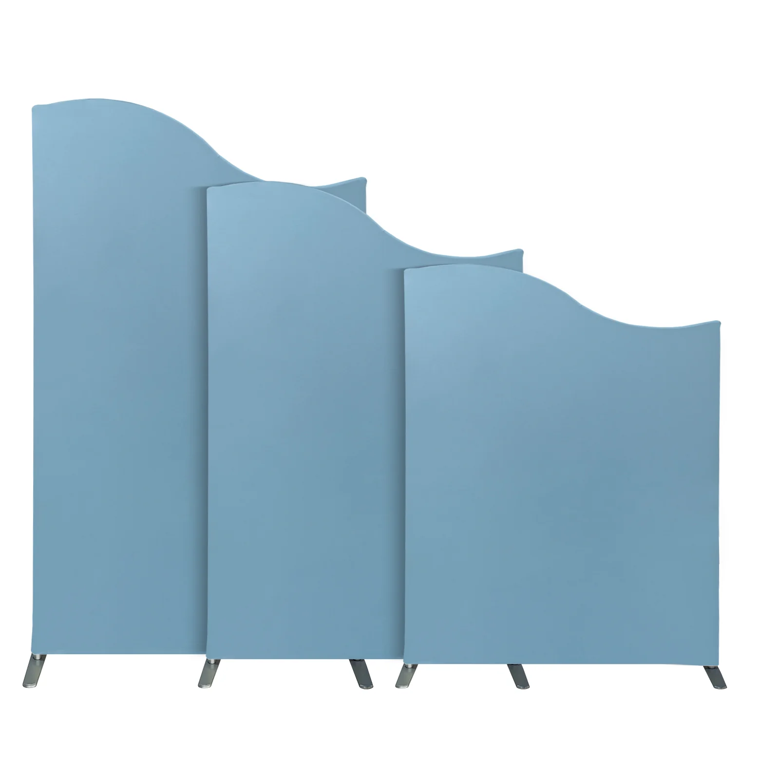 Spandex Arch Covers for Heavy Duty Wave Frame Backdrop 3pc/set - Baby Blue - Image 5